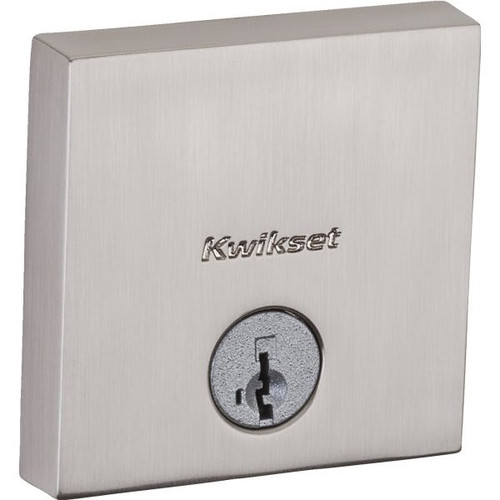 Kwikset Downtown Satin Nickel Single Cylinder Deadbolt With Smartkey Security