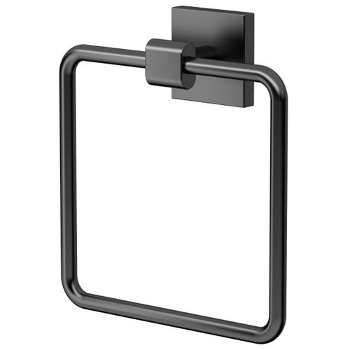 Gatco Elevate Towel Ring In Matte Black