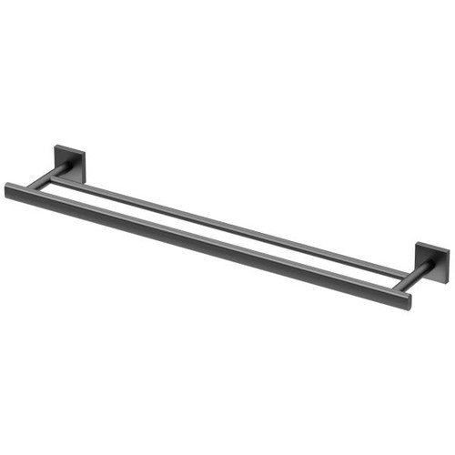 Gatco Elevate 24 Double Towel Bar In Matte Black