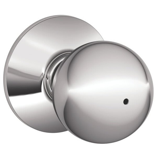 Schlage F-Series Lock F40 Privacy Orbit Knob (Bright Chrome)