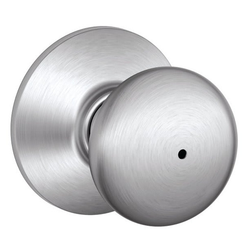 Schlage F-Series Lock F40 Privacy Plymouth Knob (Satin Chrome)