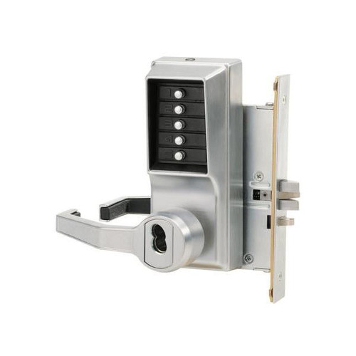 Dormakaba Mortise Combination, Passage, Lockout, Deadbolt, Lfic Prep, Satin Chrome