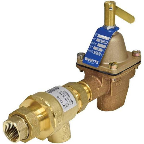 Watts 1/2 In. Threaded Union With Teflon Tape Fill Valve And Backflow Preventer, Bronze