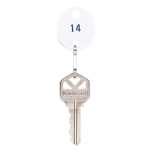 Oval Numbered 201-220 Key Tag (20-Pack) (White)