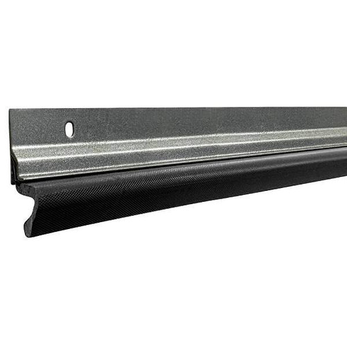 Frost King 1.5 In. X 84 In. Tall Silver -Black Insert Aluminum/Kerf Door Set