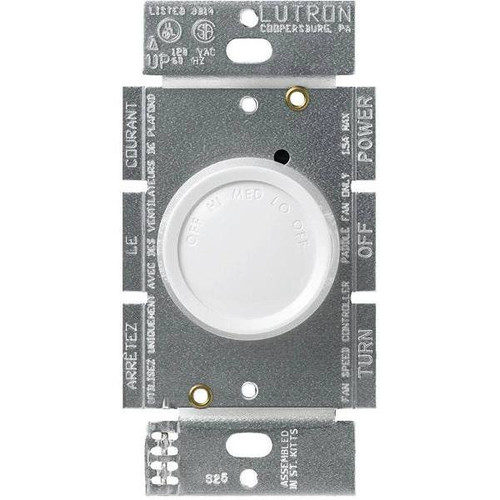 Lutron Rotary 1.5a 3-Speed Single-Pole Fan Control (White)