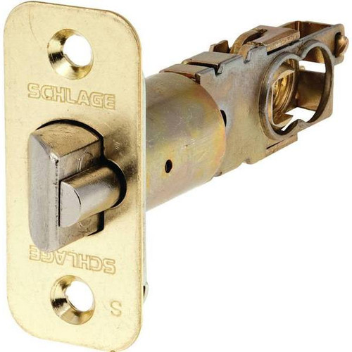 Schlage F Series 6-Way Adjustable Deadlatch, Brass