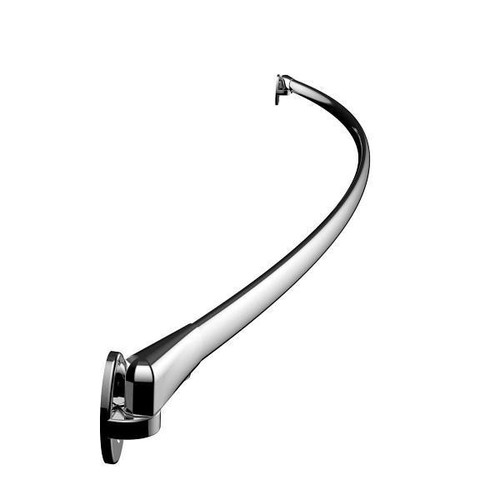 Preferred Bath One-Piece Curved 60" Oval Bar Shower Rod Bright Polished Finish