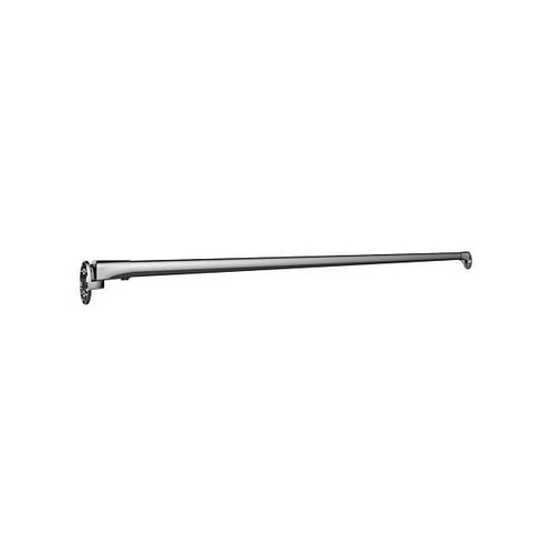 Preferred Bath One-Piece Straight 60" Oval Bar Shower Rod Brushed Nickel Finish