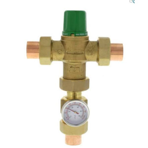 Taco 3/4 In. Union Sweat Lead-Free Mixing Valve With Gauge