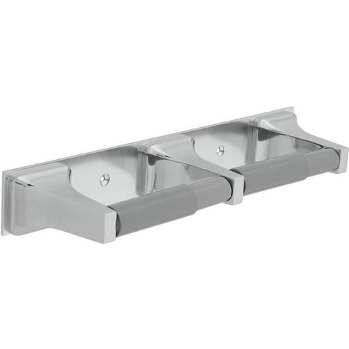 Franklin Brass Double Roll Toilet Paper Holder W/ Plastic Rollers (Chrome)