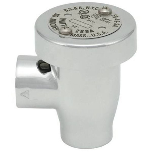 Watts Nti Siphon Vacuum Breaker Backflow Preventer 1/2 In. (Chrome) (Lead-Free Brass)