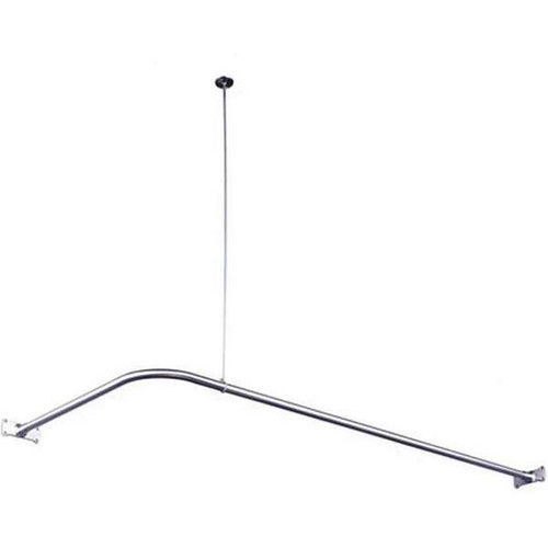 Kingston Brass 64 In. X 27 In. Corner Shower Rod (Chrome)
