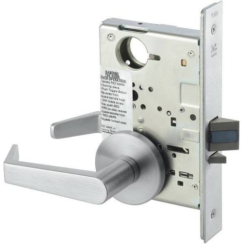 Yale Rose Mortise Augusta Lever Entry Handleset (Satin Chrome)