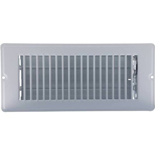 Danco 9-7/8 X 3-3/4 In. Steel Floor Register W/ 7/8 In. Drop (White)