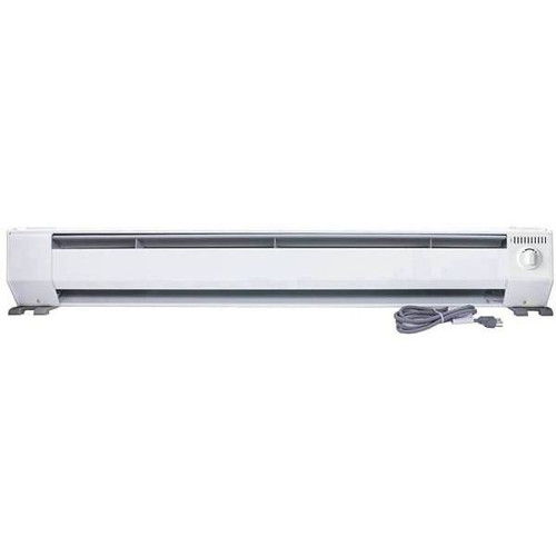 King 48 In. 1000w 120v White Portable Baseboard Heater Bright