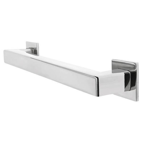 Preferred Bath Decorative Square ADA Grab Bar 12 X 1.25" Bright Polished Ss
