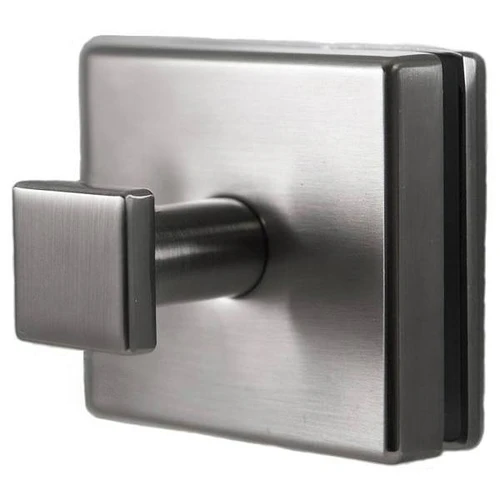 Preferred Bath Primo Single Glass Mount Robe Hook Brushed Nickel