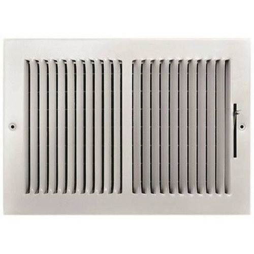 Truaire 12" X 8" 2-Way Steel Wall/Ceiling Register White