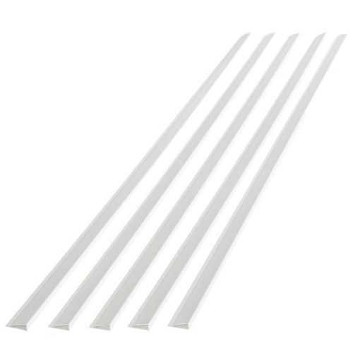 Fasade 47" Vinyl Large Profile J Trim, Gloss White, Package Of 5