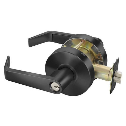 Yale 4607ln Au Entry Lever Lockset Black Suede Powder Grade 2