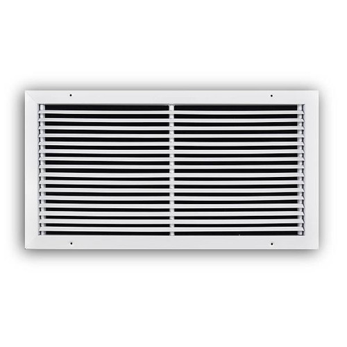 Truaire 24 In. X 12 In. White Steel Fixed Bar Type  Return Air Grille