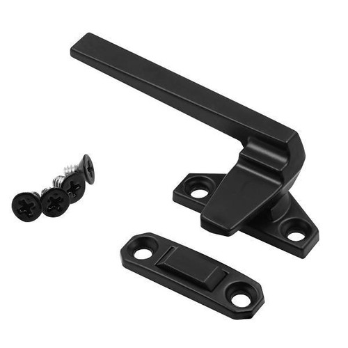 Prime-Line Casement Locking Handle With Offset Base, Left-Handed, Matte Black