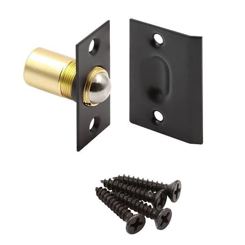 Prime-Line Ball Catch With Strike, 2-1/8", Matte Black, Single Pack