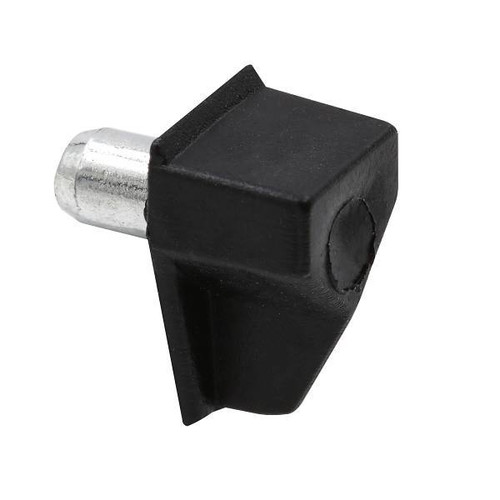Prime-Line Shelf Support Peg, 5 Mm, L Bracket, Metal, Black, 8 Pack