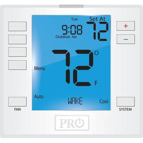 Pro1 Digital Universal Thermostat, Programmable, Heat Pump / Conventional