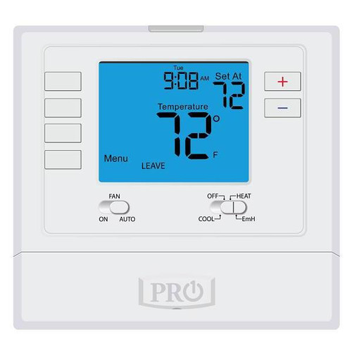 Pro1 Digital Thermostat, Programmable, Heat Pump/Conventional