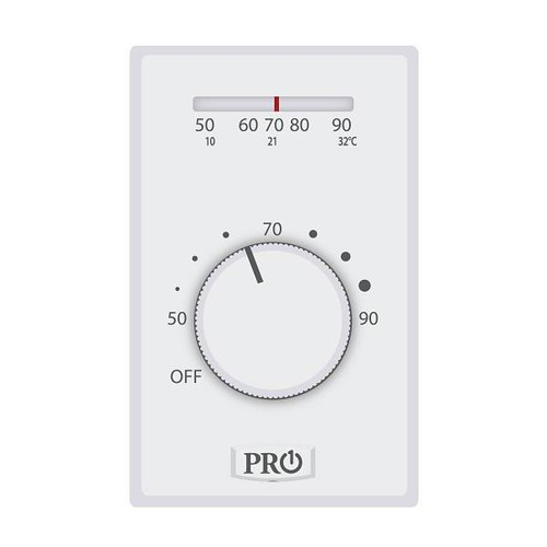 Pro1 Line Voltage Thermostat, Non-Programmable, 4 Wire