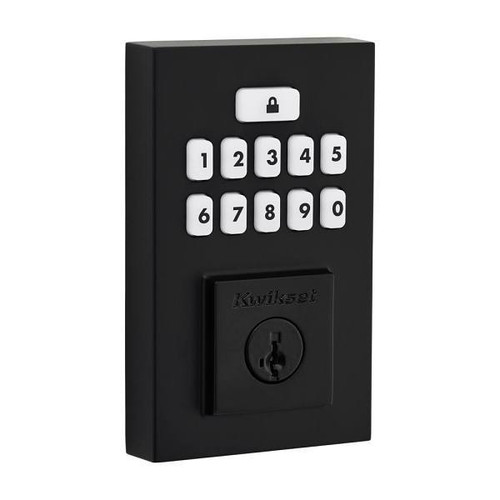 Kwikset 260 Smartcode Matte Black Electronic Deadbolt With Smartkey Security