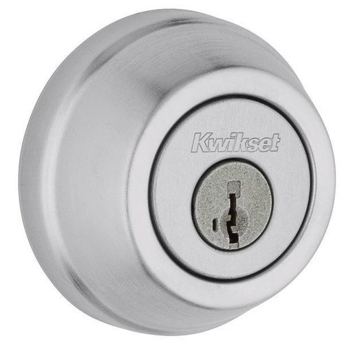 Kwikset Gatelatch Satin Chrome Double Cylinder Deadbolt With Smartkey Security