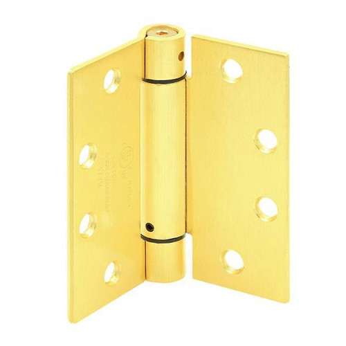 Prime-Line 4-1/2" Commercial Spring Door Hinge, Satin Brass, Package Of 3
