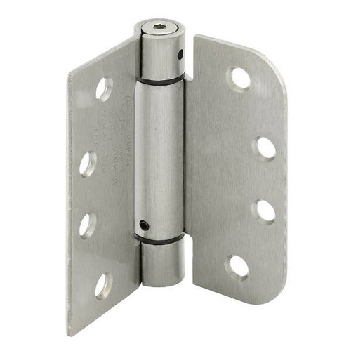 Prime-Line 4" Spring Door Hinge, Commercial, Satin Nickel, Package Of 3