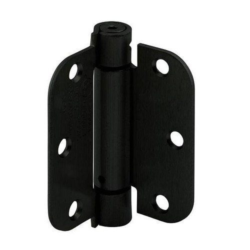 Prime-Line 3-1/2" Spring Door Hinge, Commercial, Matte Black, Package Of 3