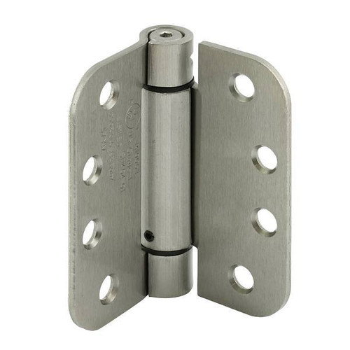 Prime-Line 4" Spring Door Hinge, Commercial Satin Nickel, Package Of 3