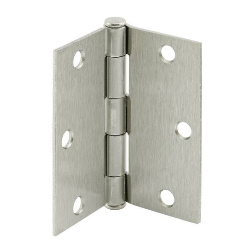 Prime-Line 3-1/2" Residential Pivot Door Hinge, Satin Nickel, Package Of 12