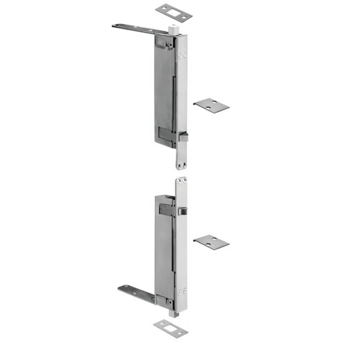 Rockwood Satin Chrome Automatic Flush Bolt Set 8-1/2"l X 1"w