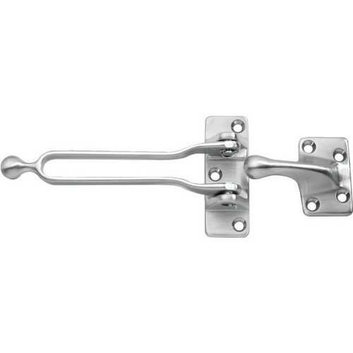 Rockwood 5.75 X 2.62 In Cast Brass Door Guard (Satin Chrome)