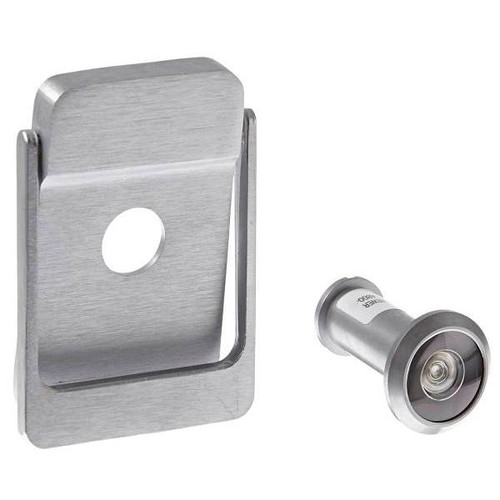 Rockwood 2-1/8 X 3 In Door Knocker W/ Viewer (Satin Chrome)
