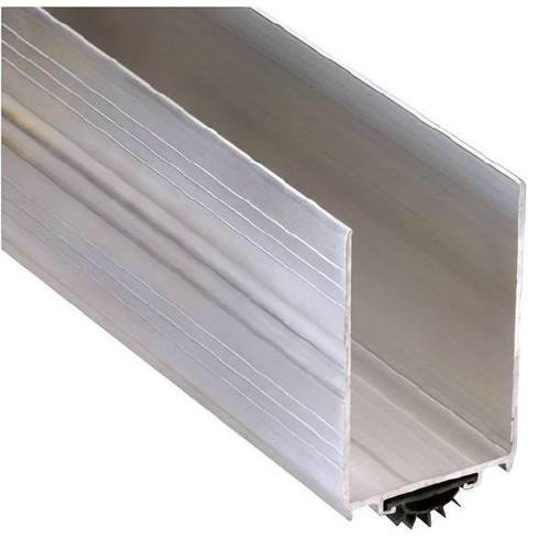 Pemko 36 In. Milled Aluminum Door Shoe With Gray Eco-V Vinyl Insert