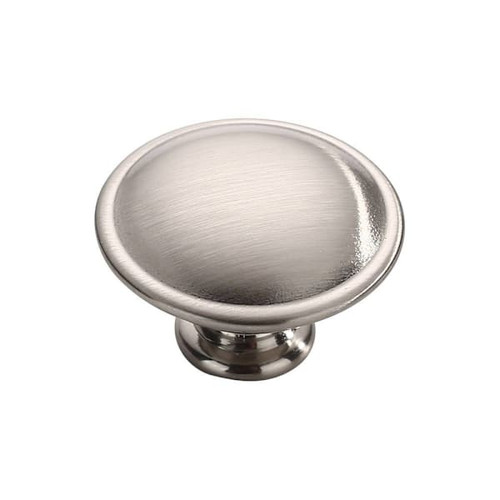 Seasons 1.25 In. Round Brushed Nickel Cabinet Knob, 10-Pack