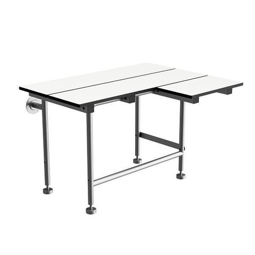 Preferred Bath Accessories ADA Reversible Left Or Right Hand Shower Seat 32x15 With Support Legs