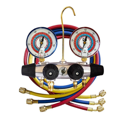 JB Industries Zeppelin 4-Valve Forged Aluminum Manifold With A2l Gauges