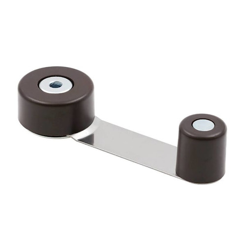 Prime-Line Door Stop Pivot Revolving Stop And Bumper, Brown