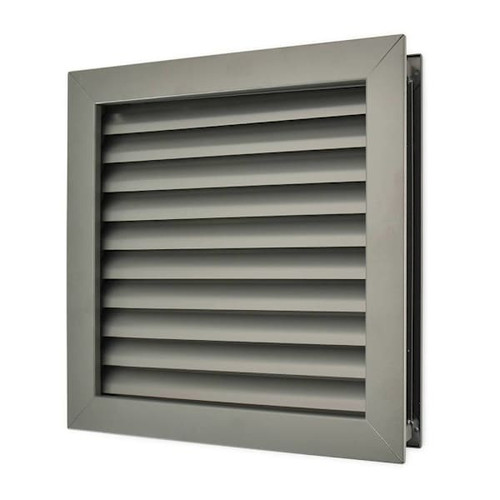 NGP Fire Rated Fusible Louver, Gray, Visible Blade Area 10"Hx10"W
