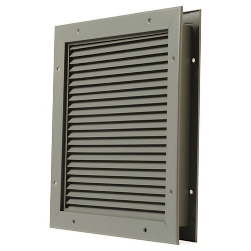 NGP Door Partition Louver, Gray, Visible Blade Area 23-1/4" H X 23-1/4" W