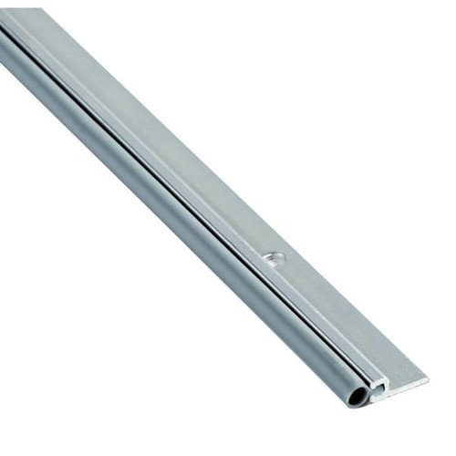NGP Weatherstrip, Metal With Vinyl Seal, Mill Aluminum, 36"